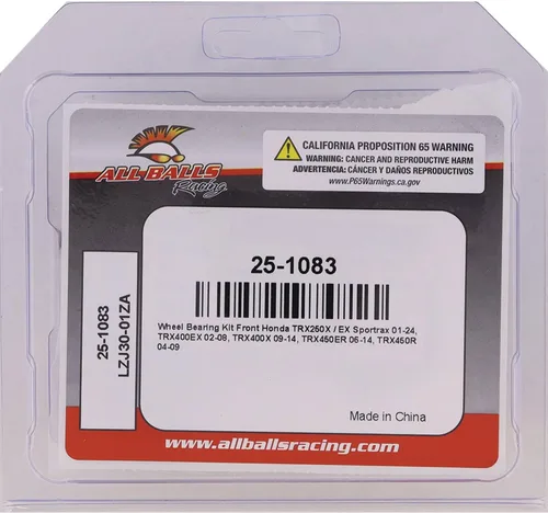 Miniatura 8 de All Balls Racing 25-1083 Kit de juntas de rodamiento de rueda compatible con/reemplazo para Honda