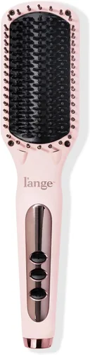 L'ANGE HAIR Le Vite - Cepillo alisador térmico para cabello suave y antiencrespamiento, alisador eléctrico de doble voltaje, cepillo caliente para