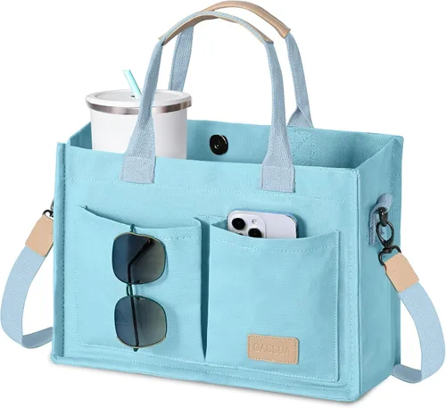 Miniatura 12 de GASSDA Canvas Tote Bag for Women Crossbody Work Purse with Pockets Top Handle Handbag Satchel Bags for Travel Nurse Teacher