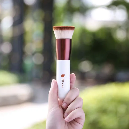 Miniatura 7 de DUcare Brochas de maquillaje de doble punta para base de polvo, cepillo corrector perfecto para líquido cónico redondeado, crema, polvo, mezcla
