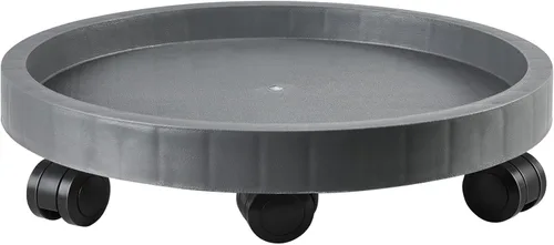 Miniatura 10 de Carrito para Macetas de 17.5 Pulgadas con Platillo Rodante y Ruedas, Soporte con Ruedas Resistente para Plantas en Maceta, Bandeja Base Redonda