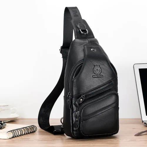Miniatura 201 de LUKZIJAES Bolso bandolera de cuero genuino para hombre
