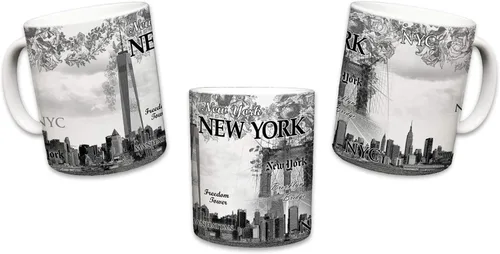 Miniatura 5 de Sweet Gisele Tazas de la ciudad de Nueva York Taza de cerámica NYC Taza de café del horizonte del centro de Manhattan Edificio Empire State
