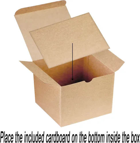 Miniatura 4 de Xxcxpark 30 cajas de regalo de papel kraft marrón 5x5x3.5, caja de favor de fiesta de papel kraft con tapa para manualidades DIY, cubo, cupcake