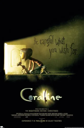 Miniatura 12 de Trends International Coraline - Póster de pared de una hoja, 22.4 pulgadas de largo x 14.7 pulgadas de ancho, versión enmarcada en bronce Versión