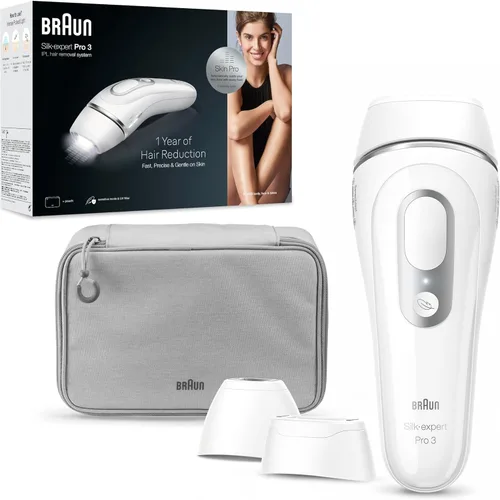 Braun Sistema de depilación IPL de larga duración para mujeres y hombres, Silk Expert Pro 3 PL3221, reducción permanente del vello visible, uso de