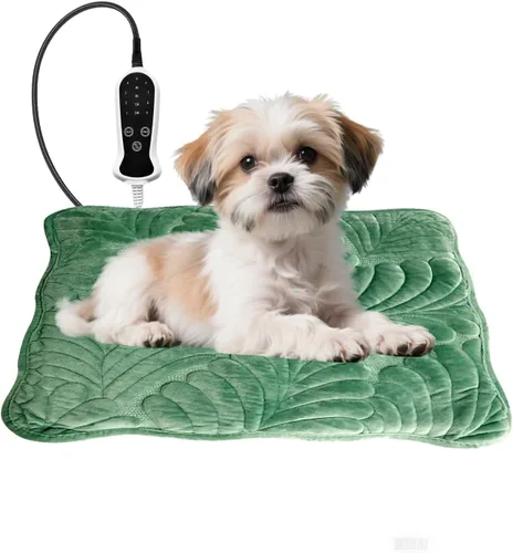 Miniatura 16 de Almohadilla térmica para perros para perros, almohadilla térmica impermeable para mascotas, interruptor de termostato inteligente, 9 velocidades