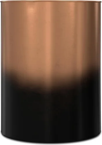 Miniatura 4 de SIMPLIHOME Curtis - Mesa cilíndrica industrial de metal de 16 pulgadas de ancho en negro degradado/cobre, totalmente montada, para sala de estar