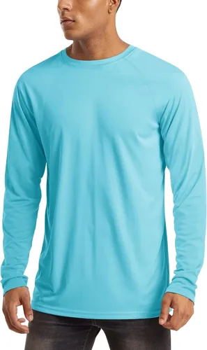 Miniatura 113 de MAGCOMSEN Camisas de manga larga para hombre, protección solar UPF 50+, camisetas atléticas para senderismo, correr, entrenamiento, protección