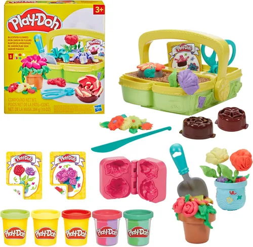 Miniatura 16 de Play-Doh Juego de juguetes de jardín de flores florecientes, juego de simulación de naturaleza, artes y manualidades para niños, regalos de relleno
