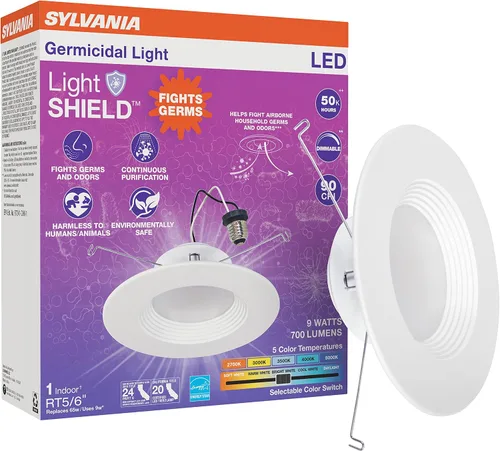 Miniatura 9 de LEDVANCE Kit de lámpara empotrable LED RT4 de 4 pulgadas, reemplazo de 50 W, base mediana E26, color blanco, 1 unidad (paquete de 1)