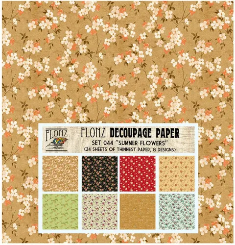 Miniatura 19 de Decoupage - Paquete de papel (24 hojas de 6 x 6 pulgadas), patrón de flores de neón FLONZ, papel de estilo vintage para decoupage, manualidades