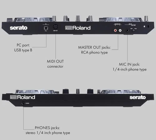 Miniatura 8 de Roland DJ-202 Paquete de controlador DJ con funda, auriculares y paño de pulido de Austin Bazaar