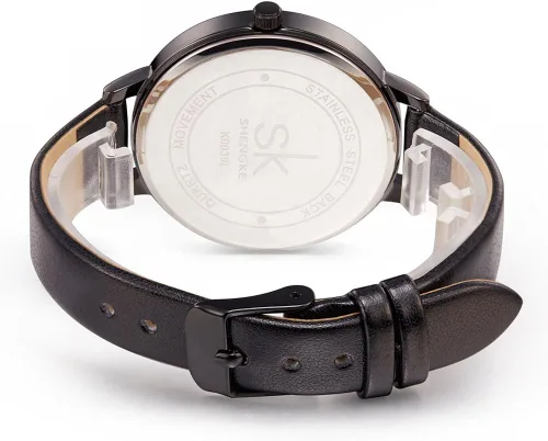 Miniatura 4 de SHENGKE Reloj de pulsera para mujer, correa de cuero, relojes de cuarzo de lujo, para niñas, mujer, Relogio Feminino