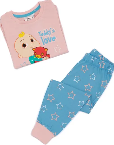 Miniatura 4 de CoComelon Pijama rosa de manga larga para niñas Conjunto de pantalones de descanso de personajes y camiseta de pijama Teddy Love Ropa