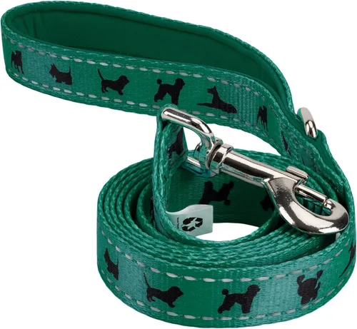 Miniatura 40 de EcoBark Correa para perro – Correas de entrenamiento cómodas suaves y reflectantes con mango acolchado – Fuerte y duradera resistente – Verde