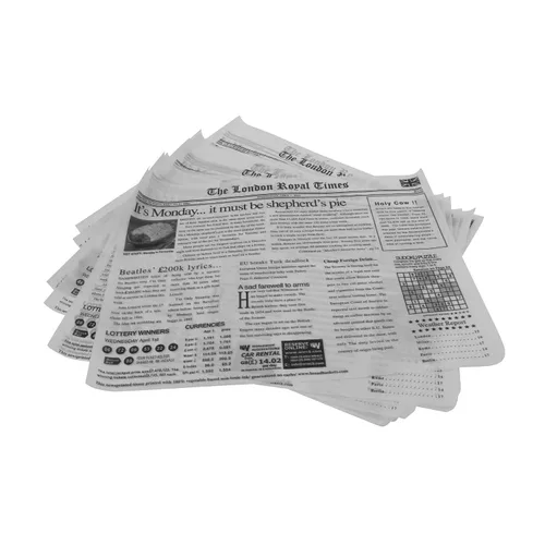 Miniatura 16 de G.E.T. 4-TF1600 - Forro de papel de periódico francés de 12 x 12 pulgadas, blanco seguro para alimentos, contenedor de delicatessen, molino
