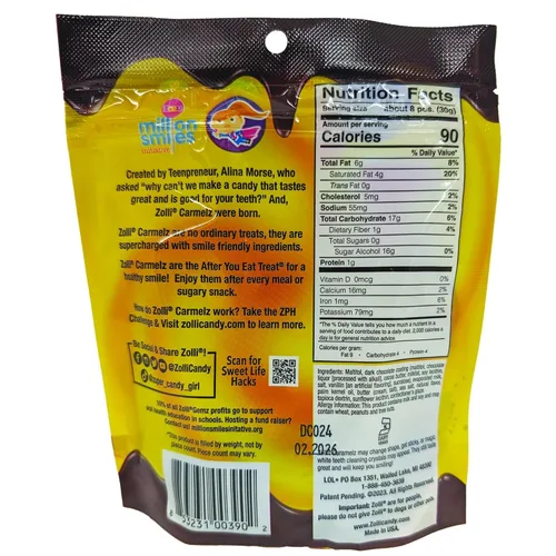 Miniatura 2 de Zolli Caramelz in Dark Chocolate - Caramelo sin azúcar, caramelo saludable apto para dieta keto y diabética, golosinas aprobadas por dentistas