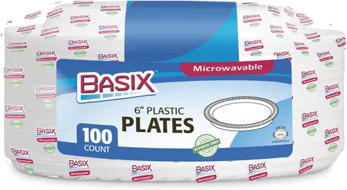 Miniatura 13 de Basix [100 unidades] Cuencos desechables de plástico blanco de 5 onzas para postre, aptos para microondas, ideales para la escuela, comida