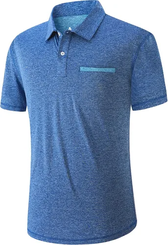 Miniatura 67 de V VALANCH Polo de golf de manga corta para hombre, estilo casual, con cuello que absorbe la humedad