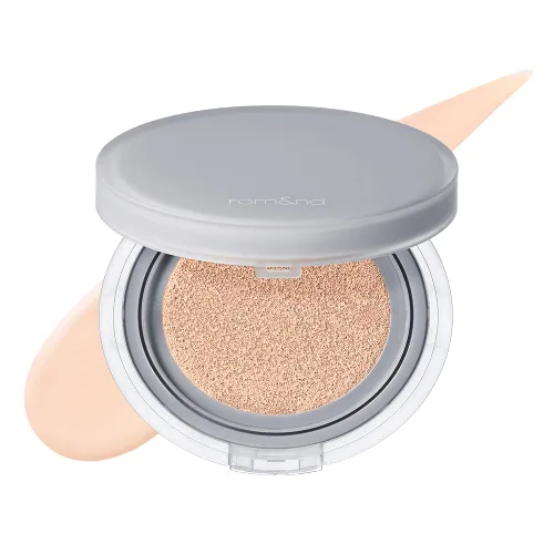Rom&nd Nu Zero Cushion (02 Pure 21) - Larga Duración, Alta Cobertura, Acabado Semi Mate, Tez Impecable Sin Apelmazarse, Base de Maquillaje y 02 Puro