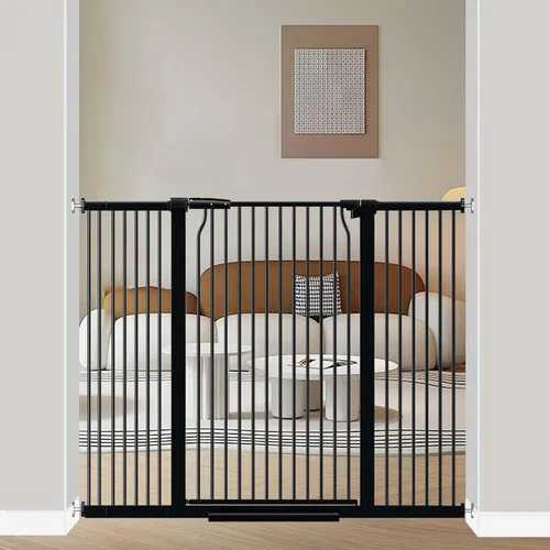 Miniatura 10 de Puerta de bebé extra alta de 40.5 pulgadas para puertas, puerta extra ancha para mascotas de 40.6 a 49.1 pulgadas, sin taladro, barrera de espacio