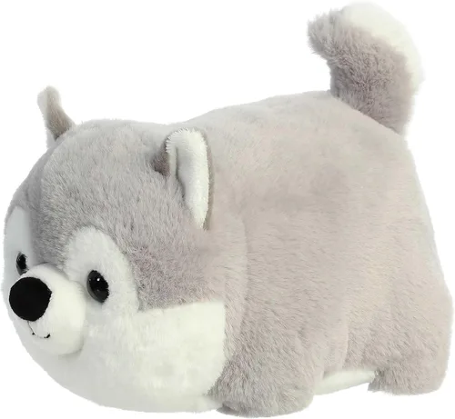 Miniatura 5 de Aurora Adorable animal de peluche Spudsters Haze Husky – Forma redonda que hace que los abrazos reconfortantes – Perfecto para niños de todas