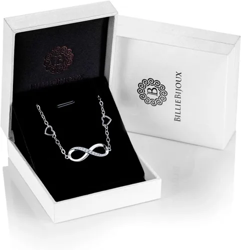 Miniatura 7 de Billie Bijoux Pulsera tobillera de plata de ley 925 para mujer, con símbolo de amor infinito, ajustable, grande, regalo para mujer