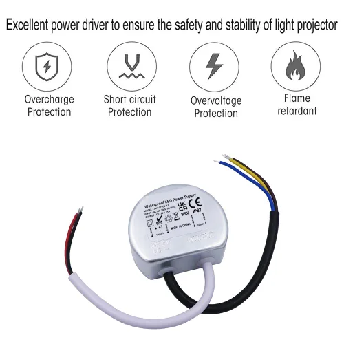 Miniatura 6 de Cheopha Transformadores de 120 V a 12 V Controlador LED compacto de 15 W, fuente de alimentación LED de 12 V IP67 impermeable para tira de luz LED