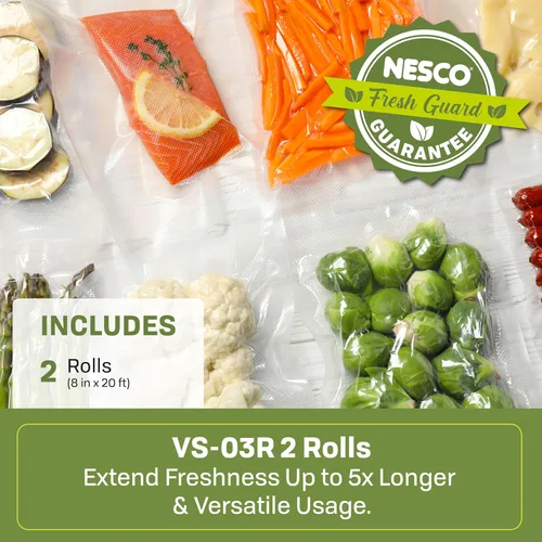Miniatura 3 de NESCO Bolsas selladoras al vacío de 7.9 in x 236.2 in, uso para cocción al vacío o preparación de comidas, sin BPA, aptas para lavavajillas