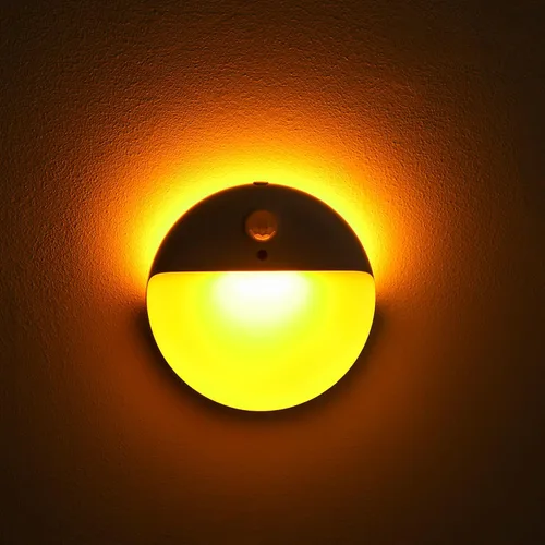 Miniatura 12 de YUNLEX Paquete de 2 luces nocturnas a batería, luces de inodoro, luz de sensor de movimiento pequeño de 2.6 pulgadas, luces adhesivas, 3 modos