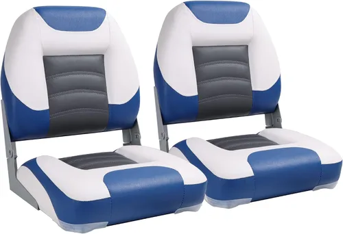 Miniatura 11 de NORTHCAPTAIN T1 Deluxe Asiento plegable para barco con respaldo bajo, tornillos de acero inoxidable incluidos