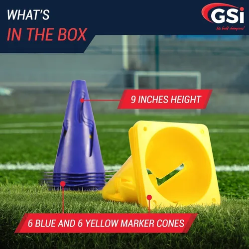 Miniatura 6 de GSi Hurdle Training Cones Multi Pack Sets Dual Purpose Agility Cones with Holes Ideal for Soccer, Kids, Dog, and Sports Training