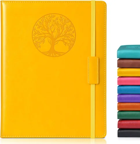 Miniatura 46 de Biuwory Cuaderno diario con líneas para mujeres y hombres, 256 páginas, tamaño A5, de cuero de tapa dura para escribir, viajes, negocios, trabajo