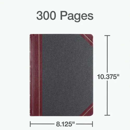 Miniatura 3 de Boorum & Pease 21300R - Libro de columna, 300 páginas, 10-3/8 pulgadas x 8-1/8 pulgadas, negro