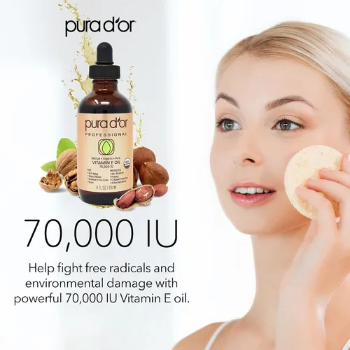 Miniatura 6 de PURA D'OR Aceite de ricino orgánico (4 onzas + 2 cepillos prellenados de pestañas y cejas de tiempo limitado) 100% puro, prensado en frío, suero
