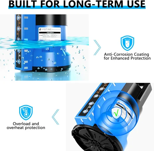 Miniatura 6 de FOTING Bomba de sumidero 3/4HP Bomba de agua sumergible automática de 4 modos, 2400 GPH termoplástica eléctrica portátil bomba de agua