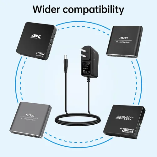 Miniatura 9 de Reproductor multimedia MP4 4K @60hz con fuente de alimentación, unidad USB HDD/256G de 8 TB/tarjeta SD con salida HDMI/AV para HDTV/PPT MKV AVI MP4
