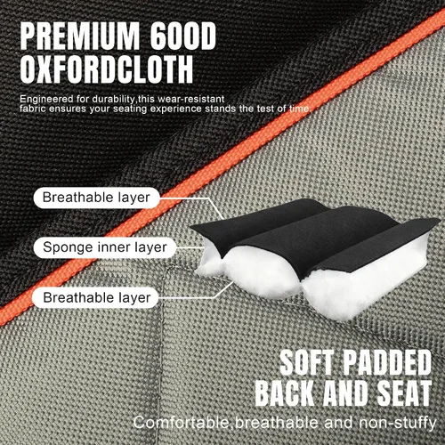 Miniatura 5 de Sillas de campamento resistentes con capacidad de 350 libras, silla plegable con bolsa enfriadora y portavasos para exteriores, deportes, playa