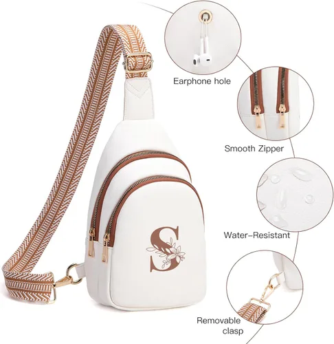 Miniatura 4 de Viverte Bolsas Cruzadas para Mujeres Bolso de Hombro Inicial Riñoneras Personalizadas Regalos para Mamá Mujer Esposa