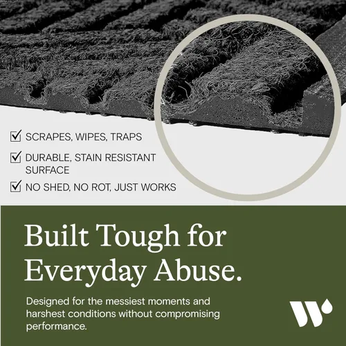 Miniatura 4 de WaterHog - Tapete con respaldo de goma para interiores y exteriores, protección antideslizante para uso en puerta principal, vestíbulo, porche