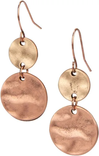 Miniatura 5 de Paquete de 2 aretes ligeros con disco bohemio para mujer