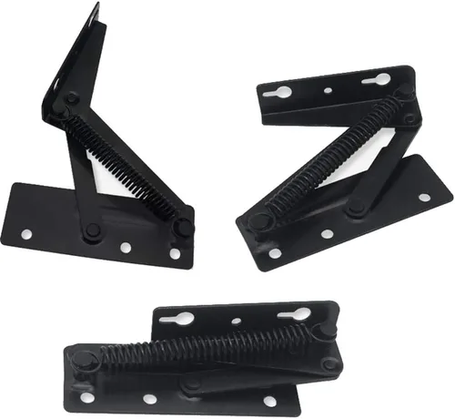 Miniatura 5 de 2 piezas de soporte de elevación plegable de 80 grados, bisagras de resorte negras son ampliamente utilizadas en elevadores de bisagras de sofá