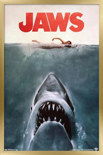 Miniatura 8 de Trends International Jaws - Póster de pared de una hoja, 14.725 x 22.375 pulgadas, versión con marco negro