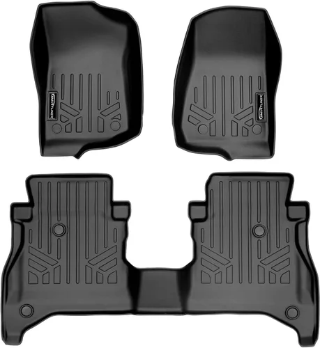 SMARTLINER Juego de tapetes de piso de ajuste personalizado de 2 filas compatibles con Jeep Gladiator 2020-2025