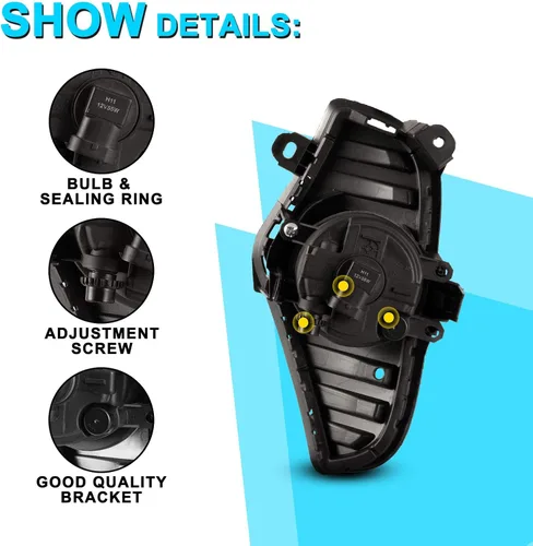 Miniatura 6 de Faros antiniebla para TOYOTA RAV4 2019-2025 (no compatible con modelos ADVENTURE; TRAIL y TRD OFF-ROAD). Repuesto de lámparas antiniebla OEM, 1 par