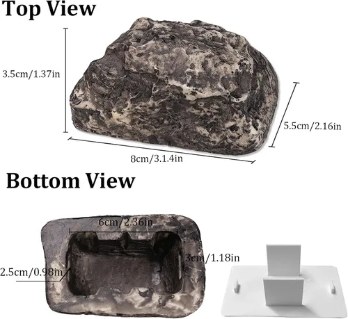 Miniatura 7 de Rock to Hide Key Outside – Piedra falsa se ve real, caja de seguridad secreta para exteriores para las necesidades de la casa de patio