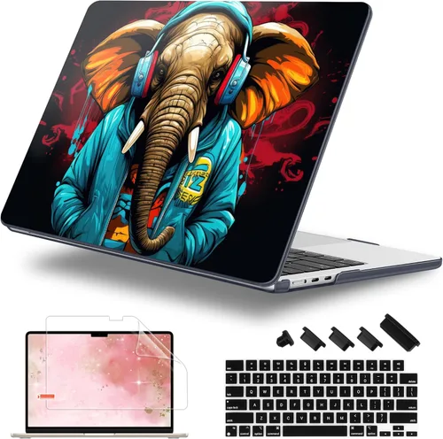 Miniatura 11 de Funda para MacBook Air 2026/2025/2024/2023 de 15 pulgadas M5 A3448/M4 A3241/M3 A3114/M2 A2941, elegante funda protectora rígida para MacBook Air