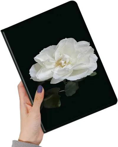 Miniatura 26 de kaitesi Funda floral compatible con iPad 6ª 5ª generación 9.7 pulgadas iPad Air/Air 2, diseño de flores, bonita funda inteligente de piel delgada