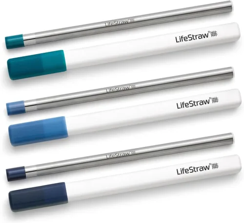 Miniatura 14 de LifeStraw Sip - Paja reutilizable de acero inoxidable para beber con filtro de agua Albaricoque